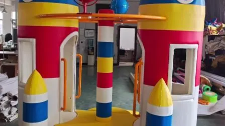 Novo modelo interior de diversão peças de brinquedo equipamento de playground elétrico big bear cabeça giratória cadeira giratória